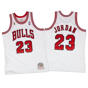 1995-96 Chicago Bulls Jordan #23 Maillot de basket-ball blanc 7012