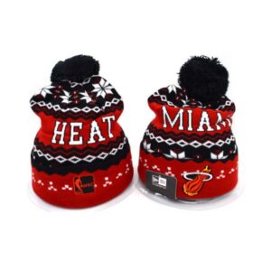 Bonnet Miami Heat avec pompon 9245