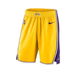 Short de sport 2017-18 NBA Los Angeles Lakers Jaune Icon Swingman Short jaune AJ5617-728