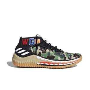A Swimming Ape x adidas Dame 4 Baskets camouflage AP9974