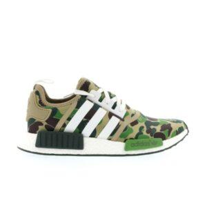 Baskets NMD R1 Bape Olive Camo Noir BA7326