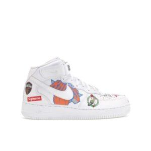 Supreme x NBA x Nike Air Force 1 Mid 07 Blanc Orange AQ8017 100