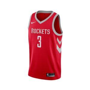 2017-18 Chris Paul Rockets # 3 Icon Maillot de basket-ball rouge Orange 14522