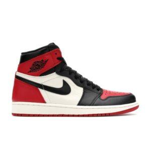 Air Jordan 1 Retro High OG Bred Toe Baskets Blanc 555088 610