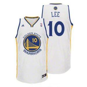 2014 Warriors # 10 David Lee Revolution 30 Swingman Maillot de basket-ball Blanc 17491