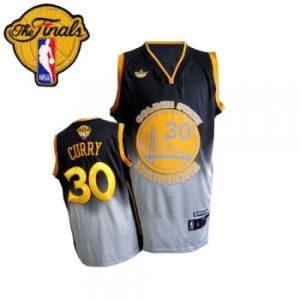 Maillot de basket 2015 Curry #30 noir gris Fadeaway Fashion 17630