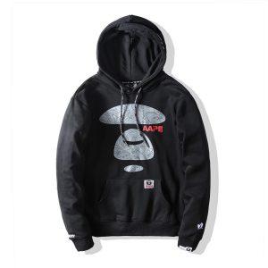 Sweat à capuche AAPE AP-01 Noir Blanc 18120