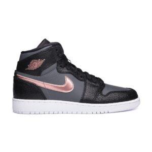 Air Jordan 1 Retro High GS Noir Métallique Rouge Bronze Blanc 705300 006