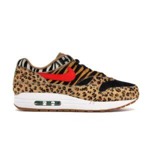 Atmos x Nike Air Max 1 Animal Pack 2.0 2018 Tout Noir Boîte Jaune AQ0928 700
