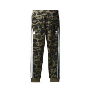 Bape x adidas adicolor Pantalon de survêtement Olive Cargo Blanc 17246