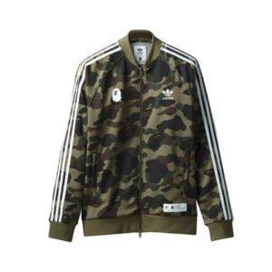 Bape x adidas adicolor Track Top Olive Cargo Bleu 17160