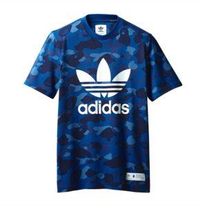 Bape x adidas adicolor Tee Bleu Blanc 17296