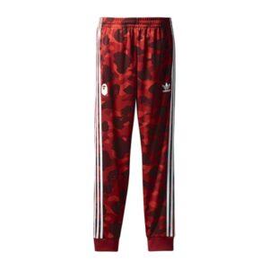 BAPE x adidas adicolor Pantalon de survêtement Raw Rouge Rose 17276