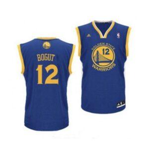 2017-18 Andrew Bogut Warriors # 12 Icon Maillot de basket-ball bleu bleu 17461
