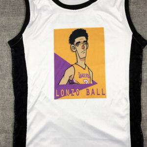 Maillot de sport Lonzo Ball 2 Lakers maillot blanc Noir 18140