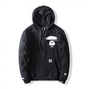 AAPE All Black Sweat à capuche Gris 19297