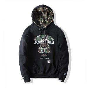 AAPE Now Sweat à capuche Noir noir/camo 18937