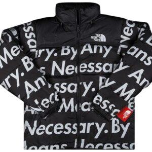 Veste Supreme x The North Face By Any Means Nuptse Noir Blanc 18819