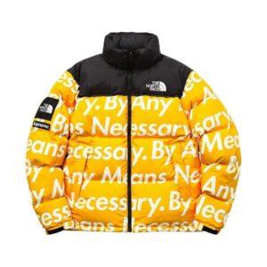 Veste Supreme x The North Face By Any Means Nuptse Jaune Blanc 18836