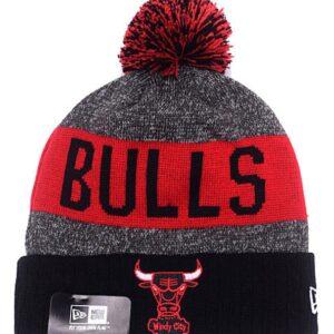 Bonnet en tricot rouge et noir New Era Bulls 20342