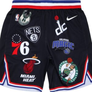 Short authentique des équipes Supreme x Nike x NBA Noir 20804
