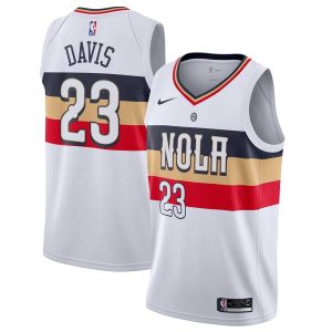 Maillot de basket 2018-19 Anthony Davis Pelicans 23 gagné blanc 23106