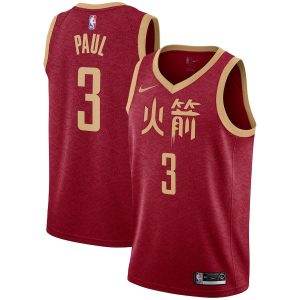Maillot de basket-ball rouge City #3 Chris Paul Rockets 2018-19 24231