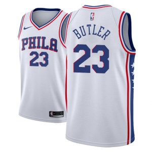 Maillot de basket-ball blanc Jimmy Butler 76ers # 23 Association 2018-19 24266