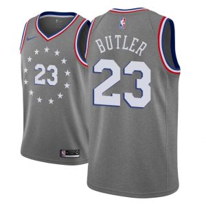 Maillot de basket-ball gris City 2018-19 Jimmy Butler 76ers # 23 23330