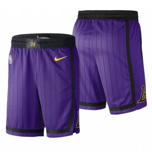 Short de sport 2019 Los Angeles Lakers Short de ville violet 23263