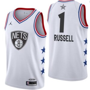 Maillot de basket-ball 2019 NBA All-Star Nets D'Angelo Russell #1 blanc Swingman maillot 22537