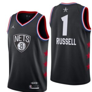 Maillot de basket-ball 2019 NBA All-Star Nets D'Angelo Russell #1 Noir Swingman Jersey 22530