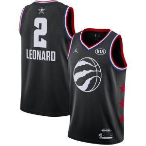 Maillot de basket-ball 2019 NBA All-Star Raptors Kawhi Leonard #2 Maillot Swingman noir 22975