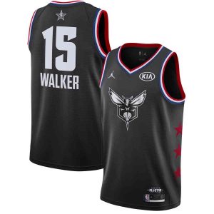 Maillot de basket-ball 2019 NBA All-Star Hornets Kemba Walker #15 Maillot Swingman noir 22616