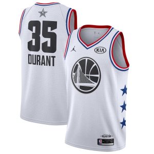 Maillot de basket-ball 2019 NBA All-Star Warriors Kevin Durant #35 Maillot Swingman blanc 22920