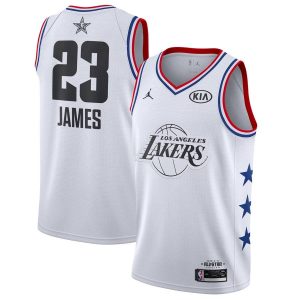 Maillot de basket-ball 2019 NBA All-Star LeBron James Lakers #23 Maillot Swingman blanc 23092