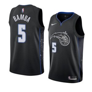 Maillot de basket 2018-19 Mohamed Bamba Magic #5 City Edition Noir 23292
