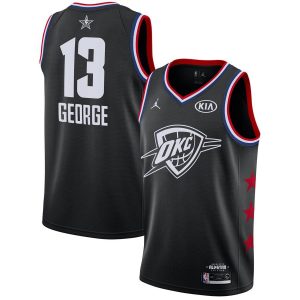 Maillot de basket-ball 2019 NBA All-Star Thunder Paul George #13 Maillot Swingman noir 23017