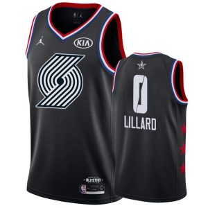 Maillot de basket 2019 NBA All-Star Blazers Damian Lillard #0 Maillot Swingman Noir 26386