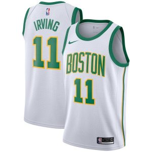 Maillot de basket-ball blanc Kyrie Irving Celtics # 11 City 2018-19 26418