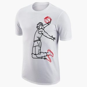 Lebron Dry LBJ célèbre t-shirt blanc 24778