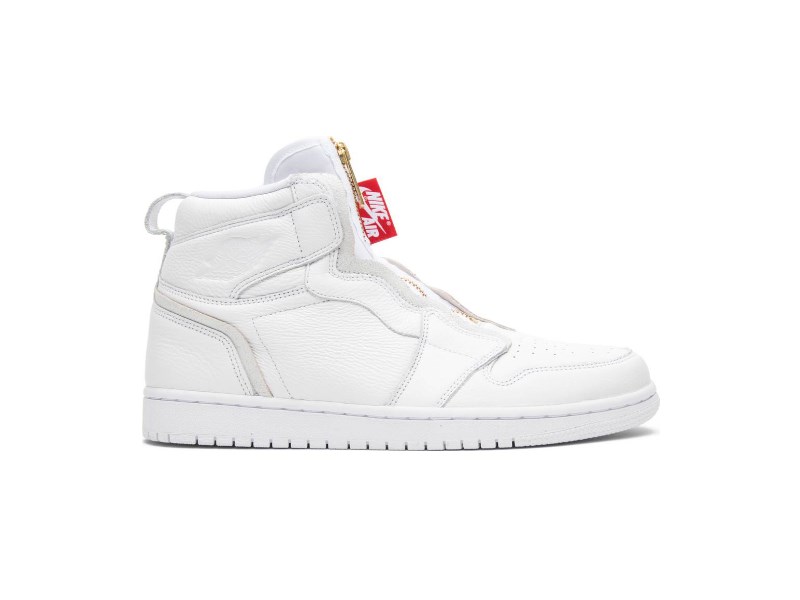 Femme Air Jordan 1 Retro High Zip Blanc Rouge AQ3742 116