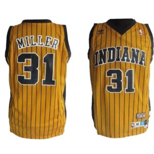 1996 Indiana Pacers # 31 Reggie Miller Gold Road Maillot de basket-ball 28724