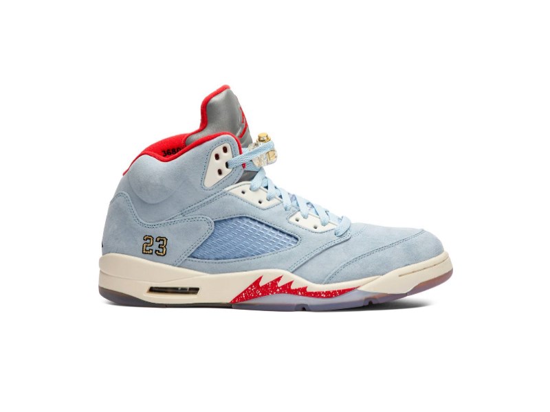 Trophy Room x Air Jordan 5 Retro Ice Bleu Baskets Blanc CI1899 400