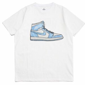 T-Shirt 2019 Air Jordan 1 Tee Blanc Bleu 33071