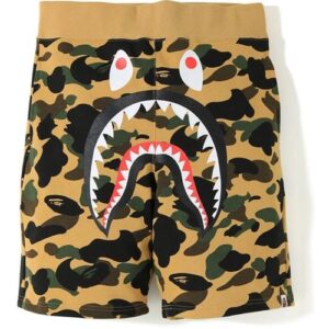 BAPE 1st Camo Shark Sweat Short Jaune 35529