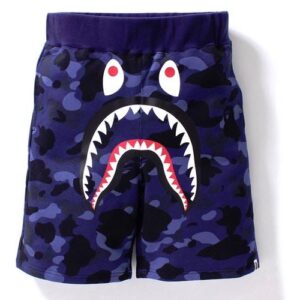 BAPE Color Camo Shark Sweat Short Marine 35572