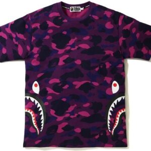 BAPE Color Camo Side Shark Tee Violet 35763