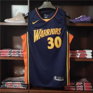 Maillot de basket 2009-10 Stephen Curry Warriors #30 Marine 37648