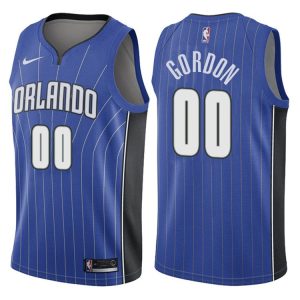 Maillot de basket-ball magique d'Orlando Aaron Gordon 2017-18 # 00 Icon Bleu 40531